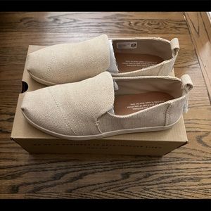 TOMS Deconstructed Alpargata Natural Metallic Linen